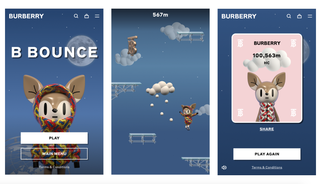 Das Game «B Bounce» von Burberry. (Quelle: Burberry PLC)